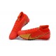 Nike Mercurial Superfly 7 Elite TF Gold Red Black Soccer Cleats