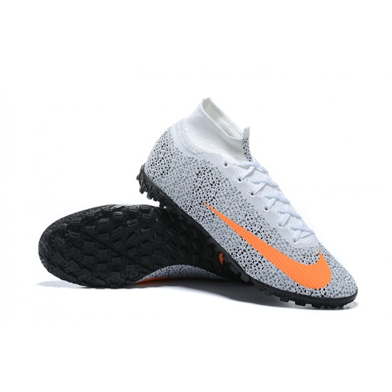 Nike Mercurial Superfly 7 Elite TF Grey Orange White Soccer Cleats