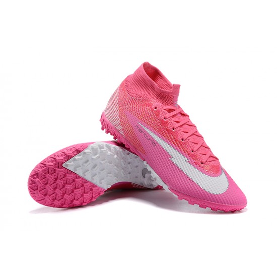 Nike Mercurial Superfly 7 Elite TF Grey Pink Peach Soccer Cleats
