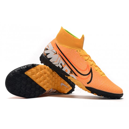 Nike Mercurial Superfly 7 Elite TF Orange Black White Soccer Cleats