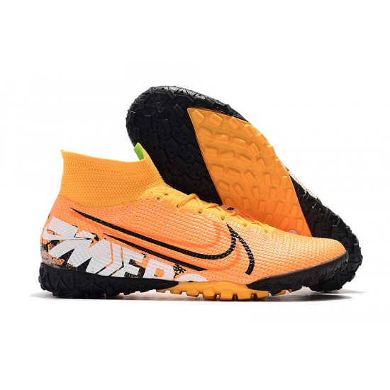 Nike Mercurial Superfly 7 Elite TF Orange Black White Soccer Cleats