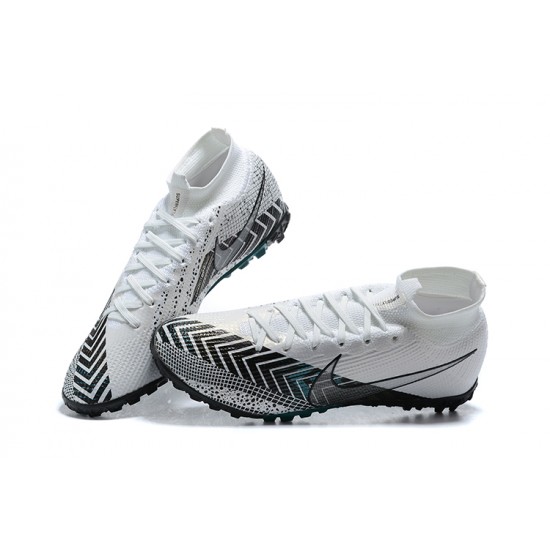 Shop Now Nike Mercurial Superfly 7 Elite TF White Black Green Soccer Cleats Sale
