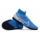 Sell Like Wild Fire Nike Mercurial Superfly 7 Elite TF White Blue Soccer Cleats Shop Online