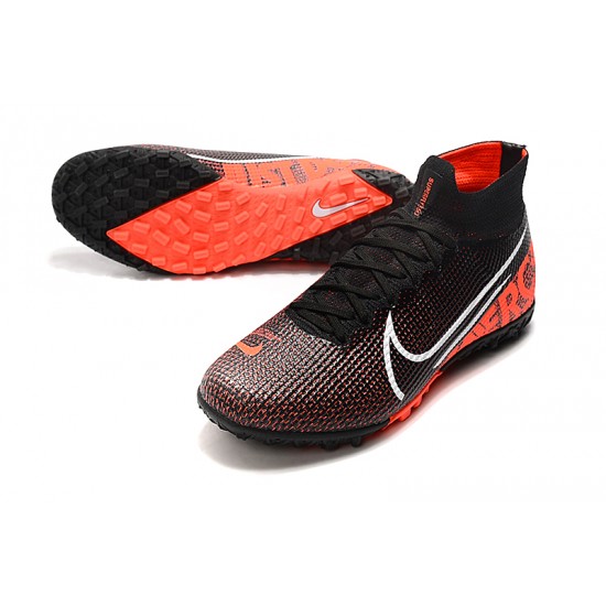 Nike Mercurial Superfly 7 Elite TF White Orange Black Soccer Cleats