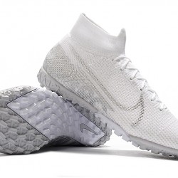 Nike Mercurial Superfly 7 Elite TF White Silver Soccer Cleats