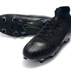 Nike Mercurial Superfly VI Elite SG AC All Black Green Soccer Cleats