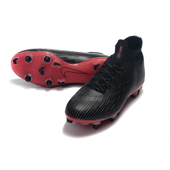 Nike Mercurial Superfly VI Elite SG High Black Win-Red Soccer Cleats