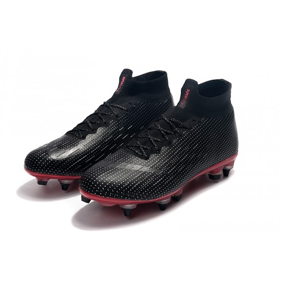 Nike Mercurial Superfly VI Elite SG High Black Win-Red Soccer Cleats