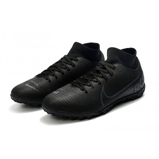 Nike Mercurial Superfly VII Academy TF Black Grey Soccer Cleats