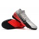 Nike Mercurial Superfly VII Academy TF Black Silver Red Soccer Cleats