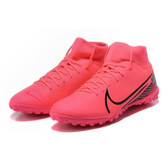 Discover Nike Mercurial Superfly VII Academy TF Peach Black Soccer Cleats Online