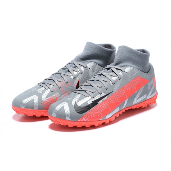 Discover Nike Mercurial Superfly VII Academy TF Silver Black Orange Soccer Cleats Shop Online