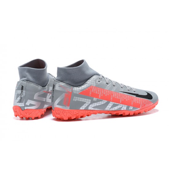 Discover Nike Mercurial Superfly VII Academy TF Silver Black Orange Soccer Cleats Shop Online