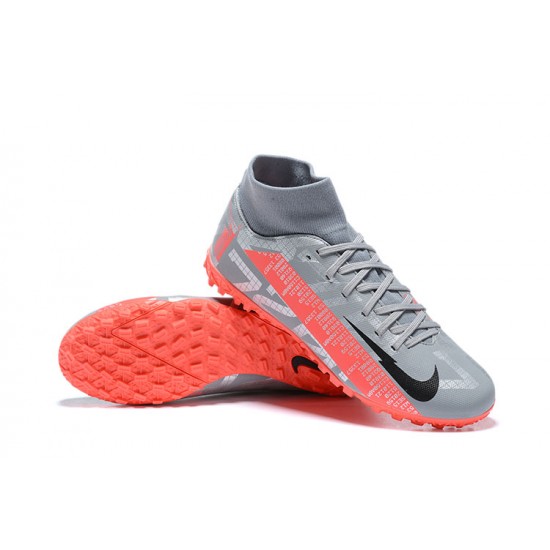 Discover Nike Mercurial Superfly VII Academy TF Silver Black Orange Soccer Cleats Shop Online