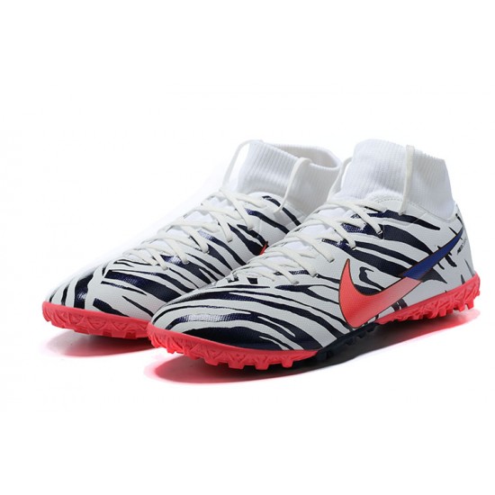 Buy And Seller Nike Mercurial Superfly VII Academy TF White Black Pink Soccer Cleats For Sale