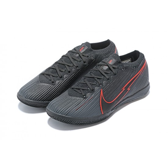 Shop the latest Nike Mercurial Vapor 13 Elite IC Black Red Grey Soccer Cleats On Sale