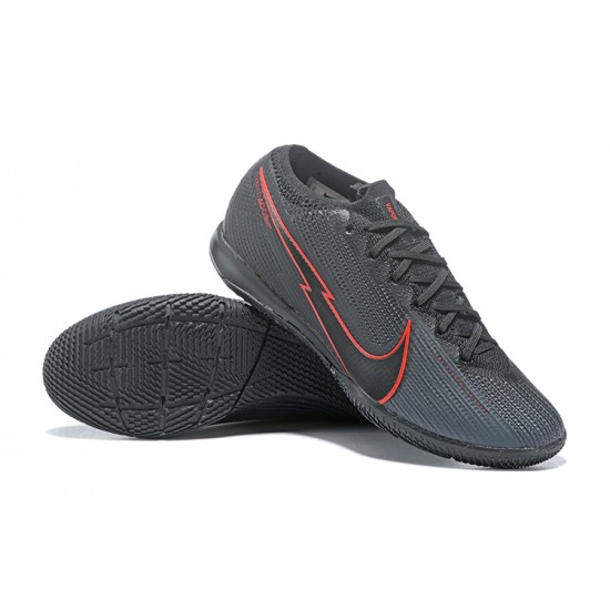 Shop the latest Nike Mercurial Vapor 13 Elite IC Black Red Grey Soccer Cleats On Sale