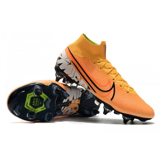 Nike Mercurial Vapor 13 Elite SG-PRO AC High Orange Black White Soccer Cleats