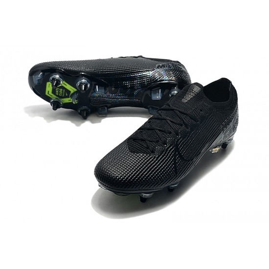 Where To Get Nike Mercurial Vapor 13 Elite SG-PRO AC Low Black Green Soccer Cleats Sale