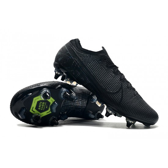 Nike Mercurial Vapor 13 Elite SG-PRO AC Low Black Green Soccer Cleats