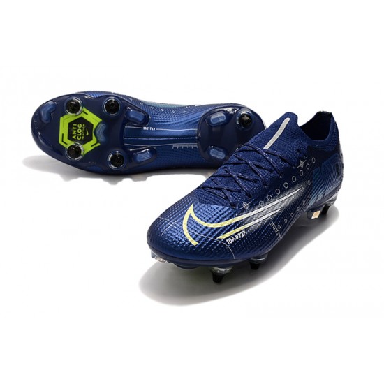 Nike Mercurial Vapor 13 Elite SG-PRO AC Low Deep Blue White Black Soccer Cleats