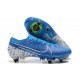 Nike Mercurial Vapor 13 Elite SG-PRO AC Low White Blue Soccer Cleats