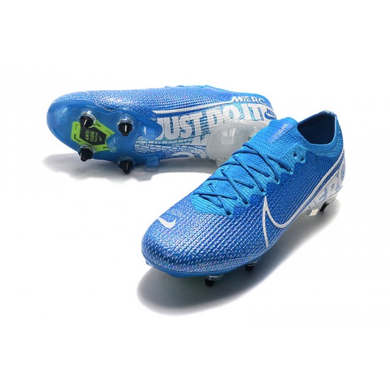 The Best Selling Line Nike Mercurial Vapor 13 Elite SG-PRO AC Low White Blue Soccer Cleats Online