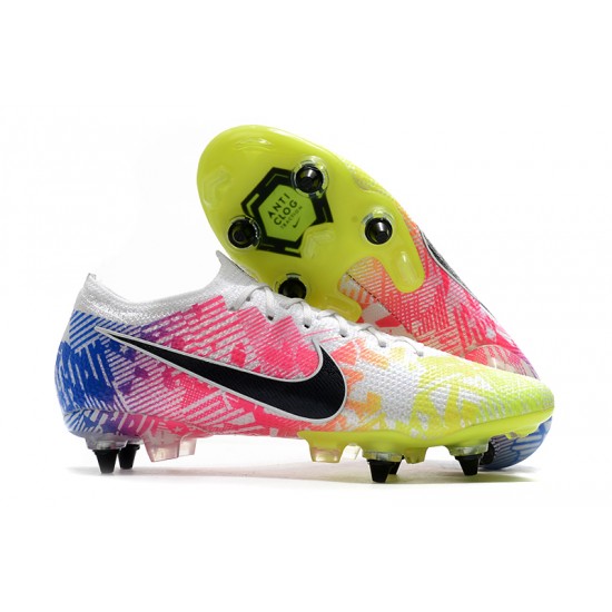 Exceptional Quality Nike Mercurial Vapor 13 Elite SG-PRO AC Low White Green Black Multi Soccer Cleats Online