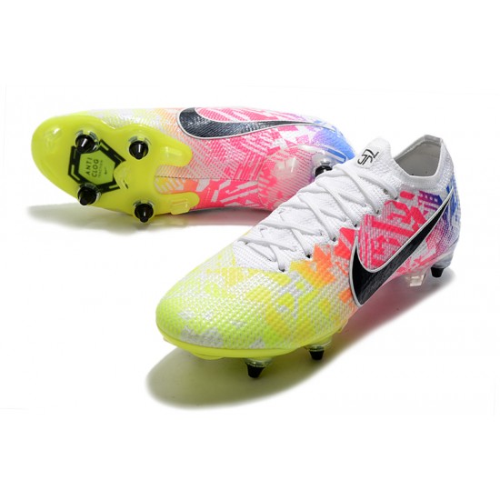 Exceptional Quality Nike Mercurial Vapor 13 Elite SG-PRO AC Low White Green Black Multi Soccer Cleats Online