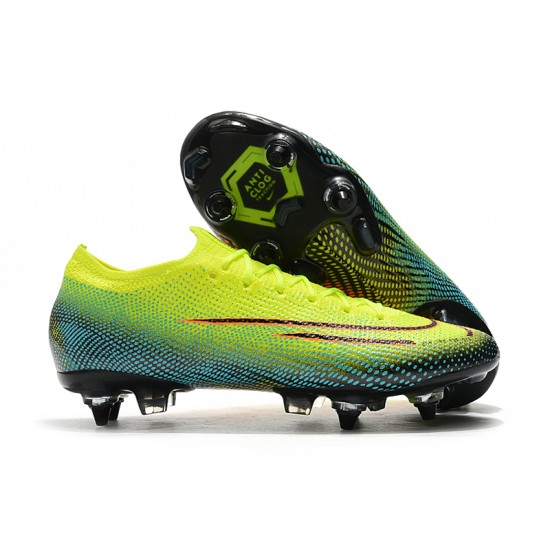 Nike Mercurial Vapor 13 Elite SG-PRO AC Low Yellow Green Pink Soccer Cleats