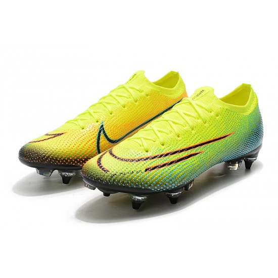 Nike Mercurial Vapor 13 Elite SG-PRO AC Low Yellow Green Pink Soccer Cleats