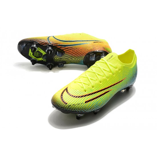 Nike Mercurial Vapor 13 Elite SG-PRO AC Low Yellow Green Pink Soccer Cleats