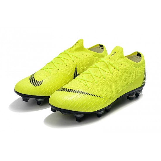 The Best Selling Line Nike Mercurial Vapor Fury VII Elite SG-Pro AC Yellow Green Black Soccer Cleats Sale