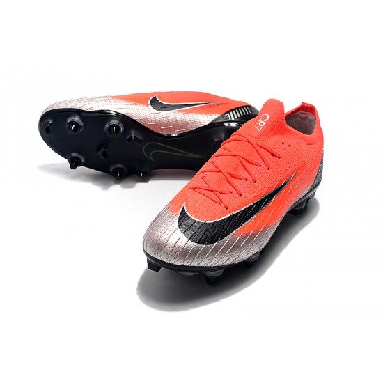 Nike Mercurial Vapor VI Elite CR7 SG AC Low Orange Silver Black Soccer Cleats