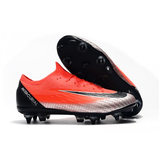 Nike Mercurial Vapor VI Elite CR7 SG AC Low Orange Silver Black Soccer Cleats