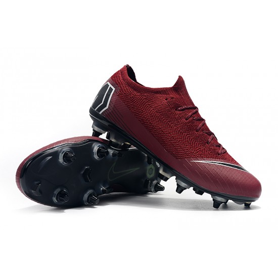 Top Quality Nike Mercurial Vapor VI Elite SG AC Low Black Win-Red White Soccer Cleats Online Shop