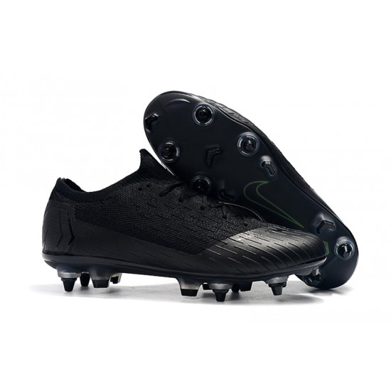 Nike Mercurial Vapor VII Elite SG AC Green All Black Soccer Cleats