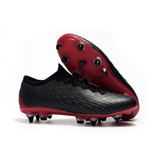 Nike Mercurial Vapor XII Elite SG Black Win-Red Soccer Cleats