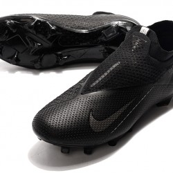 Nike Phantom Vision Elite DF FG Black Grey Soccer Cleats