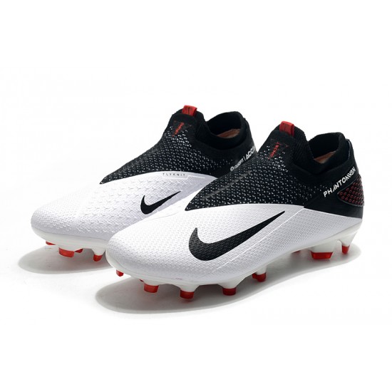 Nike Phantom Vision Elite DF FG Black White Soccer Cleats