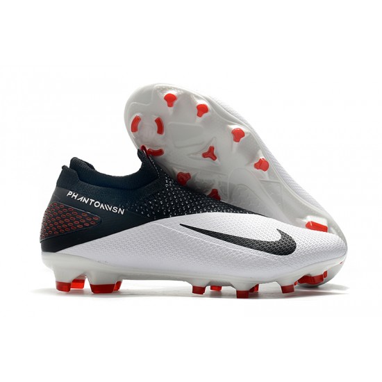 Nike Phantom Vision Elite DF FG Black White Soccer Cleats