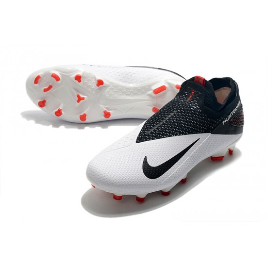 Nike Phantom Vision Elite DF FG Black White Soccer Cleats