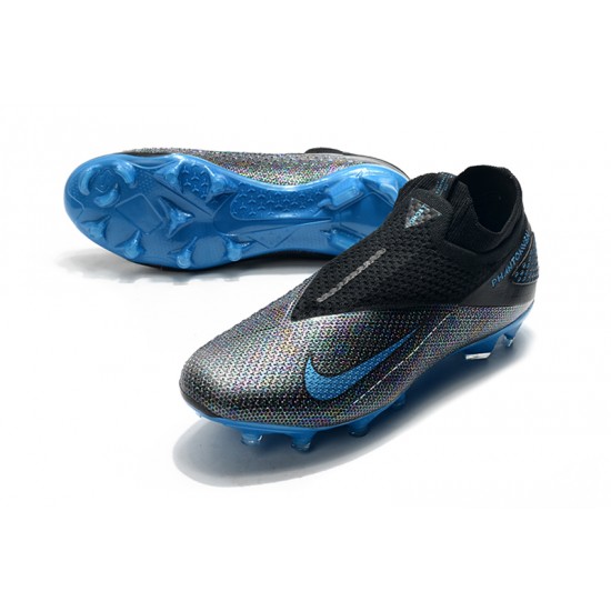 Nike Phantom Vision Elite DF FG Blue Black Soccer Cleats