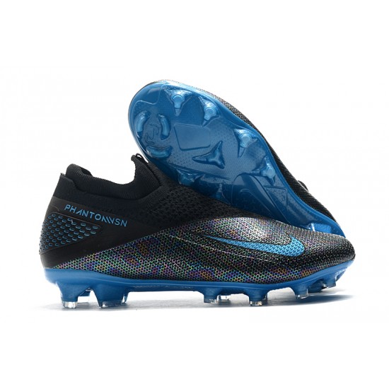 Nike Phantom Vision Elite DF FG Blue Black Soccer Cleats