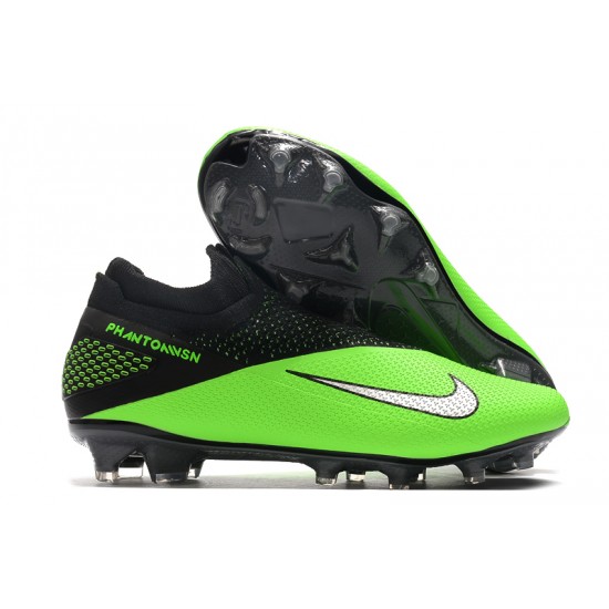 Nike Phantom Vision Elite DF FG Green Black Silver Soccer Cleats