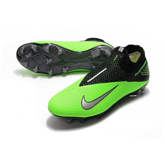 Nike Phantom Vision Elite DF FG Green Black Silver Soccer Cleats