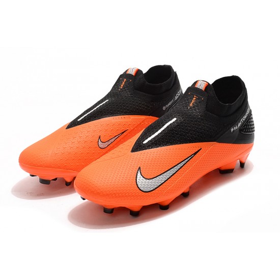 Nike Phantom Vision Elite DF FG Orange Black Silver Soccer Cleats