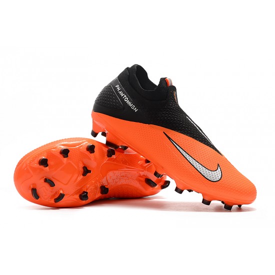 Nike Phantom Vision Elite DF FG Orange Black Silver Soccer Cleats