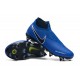 Nike Phantom Vision Elite DF SG Deep Blue Black Silver Soccer Cleats