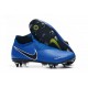 Nike Phantom Vision Elite DF SG Deep Blue Black Silver Soccer Cleats